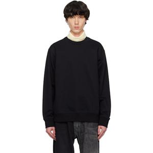 우영미 블랙 로고 자수 스웨트셔츠 W251TS44 251704M204000