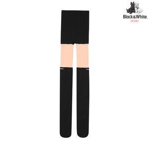 [블랙앤화이트]여성 페이크 니삭스 스타킹 6814LXNS_BLACK