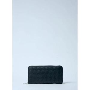 25 FW Bottega Veneta 남성 인트레치아토 가죽 집 어라운드 지갑 bov0159020blk