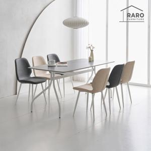 라로퍼니처 리베라 1800 포세린 통 세라믹 6인 식탁 세트 (식탁+의자6)