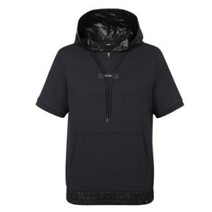 JDX 여성 배색 후드 반팔 티셔츠 X1TSV7502 BK