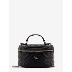 [GUCCI] 라프리마 여성 크로스바디 백 GG 마몽 미니 Vanity matelass  레더 숄더 837454 AAET81000 BLACK/BLACK /12