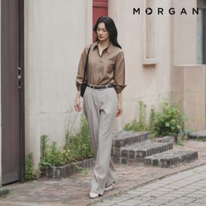 모르간 25FW 와이드 턱 팬츠 1종+벨트