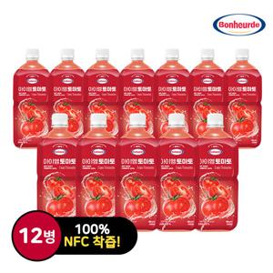 보넬드 아이엠 100% 착즙 토마토 주스 1L 큰병이 무려 12병