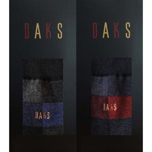 [닥스(양말)]CT22378 신사 면스판중목 삼색사각 2족세트