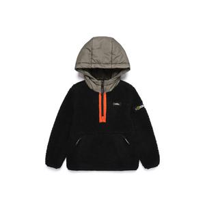 [내셔널지오그래픽 키즈] N204KHD930 배색 플리스 후드CARBON BLACK