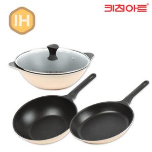 키친아트 IH 프라이팬 모던 베이지 28cm 4종 세트 KA-IHFRYPAN_4