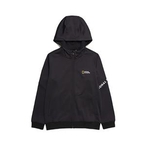 [내셔널지오그래픽키즈] N211KFT040 폴리 후드 트레이닝 자켓 CARBON BLACK