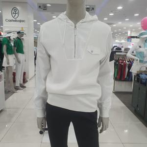 [까스텔바작]남성 후드 하이브리드 반집업 니트BGDSSW001wh_US