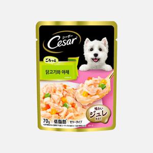 시저 파우치 닭고기와 야채 70g