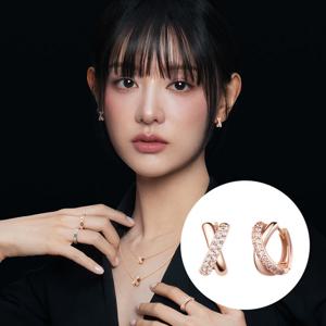 [스톤헨지][김지원PICK] 크로싱 14K 원터치 큐빅 귀걸이 SA24C31F