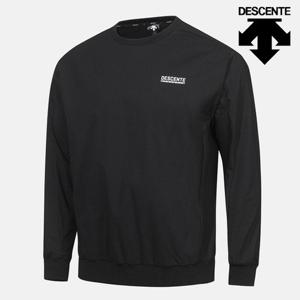 [데상트] 남녀공용 스탠다드 우븐맨투맨 SP123TWH11BLK0 긴팔티