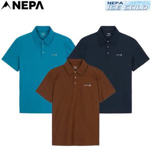 [네파][택가 109.000원](7L35223) 남성 아이스콜드 스트라이프 트리코트 폴로티 카라티셔츠