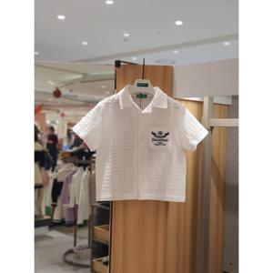 베네통키즈6 아일렛 반소매 셔츠 QAWS05531 25SS
