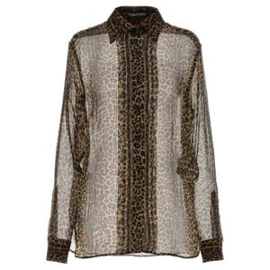 톰포드 블라우스 셔츠 CA3254FAP229 ZLEOB LEOPARD BROWN BLACK