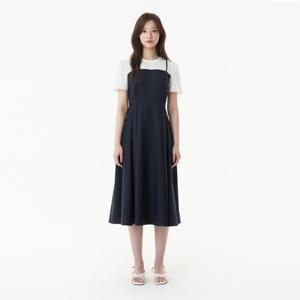 플라스틱아일랜드  (PR2WO462) 플리츠 뷔스티에 원피스