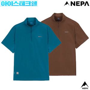 [네파][티셔츠 아이스콜드)(7L35432) 남성 아이스테크쉘 우븐 반팔 하프 집업티셔츠