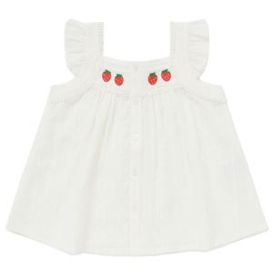 [블루독베이비8] SS25 아일렛 애플 민소매 블라우스 HJ (4531431302) (BLUEDOG BABY 유아 출산 백일 선물
