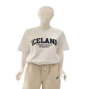 [시에로]ICELAND 레터링 자수 라글란 티셔츠(SL8TSF723)
