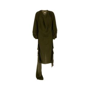 살바토레 페라가모 미디 원피스 13G490780596 OLIVE GREEN