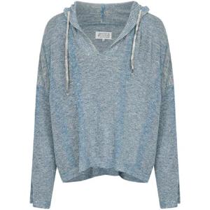 메종마르지엘라 V넥 드로스트링 후드 스웨터 S50GU0226M13097