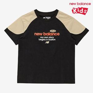 [뉴발란스] 키즈 블록코어 컬러블록 티셔츠 NK9EE2504U-19 반팔티
