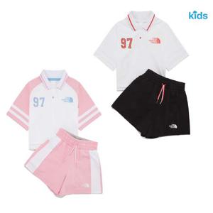 노스페이스 키즈 NT7UR25 걸즈 에이스 크루 세트