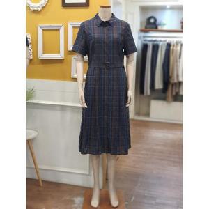 BCBG 세이브존01 미튼 체크 원피스 B5B4O627