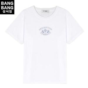 뱅뱅 HC04 여름 여성 자수 면 라운드 반팔티셔츠 CTL315