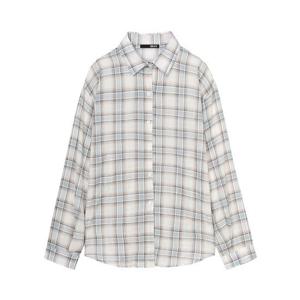 [BNX]데일리 체크 패턴 긴팔 셔츠 (BX2BL028L0)