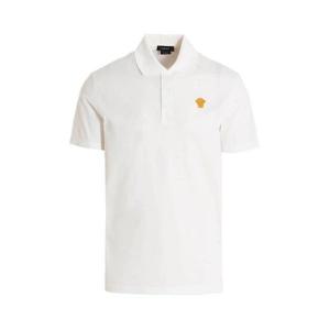 Versace Medusa 로고 자수 반팔 폴로 셔츠 10084921A06071 1W000 TP944280973