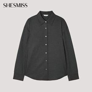 [쉬즈미스] 체크 패턴 셔츠_SWWSTP32100_DN