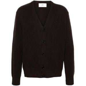 AMI Paris 하트 에이 로고 가디건 HKC157005