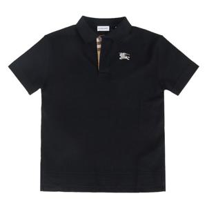 버버리 25FW 키즈 자수 로고 피케티 블랙 8105066 A1189 6-10Y