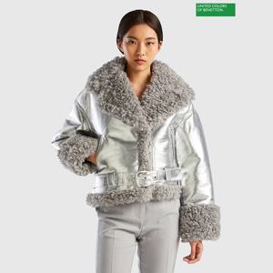베네통 Belted fur short mustang 3F_2HQHDN04V_901