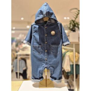 블루독베이비 10 25FW가을신상 (BL) 후드 데님 우주복 (45A1360101)