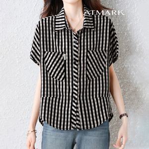 ATMARK (77까지)체크더블포켓셔츠_AA53SH038G