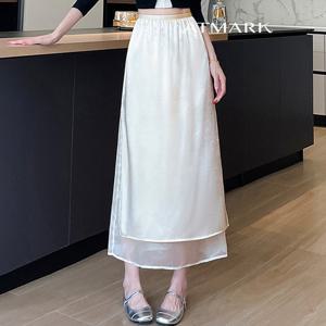 ATMARK 실키페미닌레이어밴딩스커트_AA53SK029G