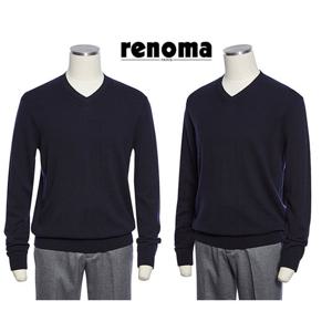 [레노마캐주얼]F/W 캐시미어혼방 부드럽고 깔끔한 V넥 니트 다크네이비컬러 RQGMKT14A EK3653