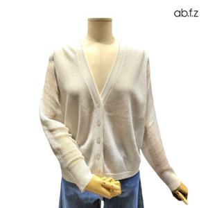 [에이비에프지]짜임 포인트 루즈핏 숏 긴팔 니트 가디건 APZ2QY37F