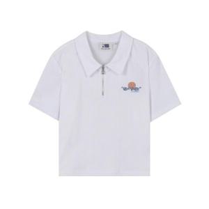 NBA반팔티 KQC N242TS722P-WH NYK 카툰 그래픽 여성 반집업 슬림 티셔츠