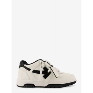 [OFF-WHITE] 라프리마 남성 스니커즈 아웃 오브 오피스 레더 로우탑 OMIA189C99LEA019 0110 화이트 블랙 /12
