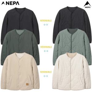 네파 [택가 189.000원](7LE0960) 남여 공용 써모 퍼프 양면 리버시블 넥리스 패딩자켓