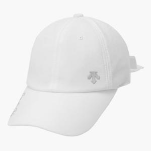 데상트골프모자 JQS DP32WFCP81-BWTG 여성 에센셜 리본 탈부착 볼캡 / Bright White