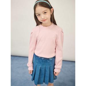 [빈폴키즈] 여아 메탈 저지 블라우스  라이트 핑크 (BI5841G01Y)