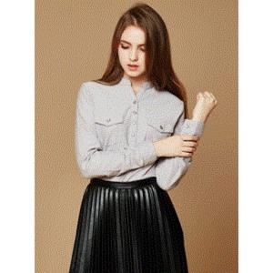 크림by미니멈 헨리넥 블라우스