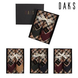 [닥스(손수건)]기본체크 손수건 2매세트 5종 택 1