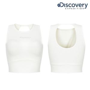 [디스커버리] 여성 슬리브리스 크롭 골지 워터탑 (DWSW95043 IVS