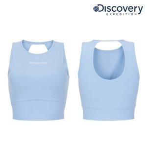 [디스커버리] 여성 슬리브리스 크롭 골지 워터탑 (DWSW95043 BLN