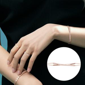 [스톤헨지][김지원PICK ] 크로싱 14K 큐빅 팔찌 SA24C33F